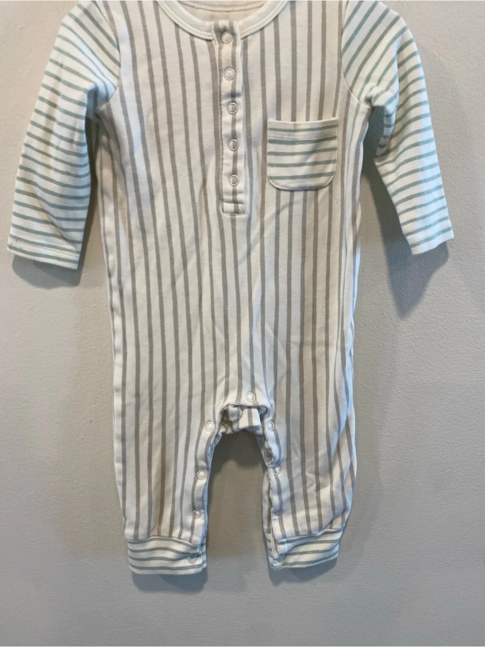 Pehr organics long sleeve romper in stripes and pants 6-12 months bundle